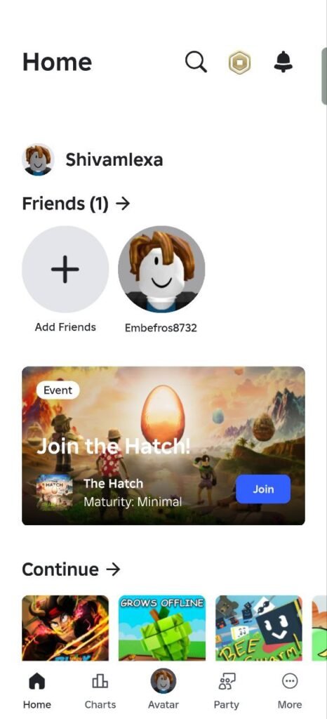 main app window roblox application