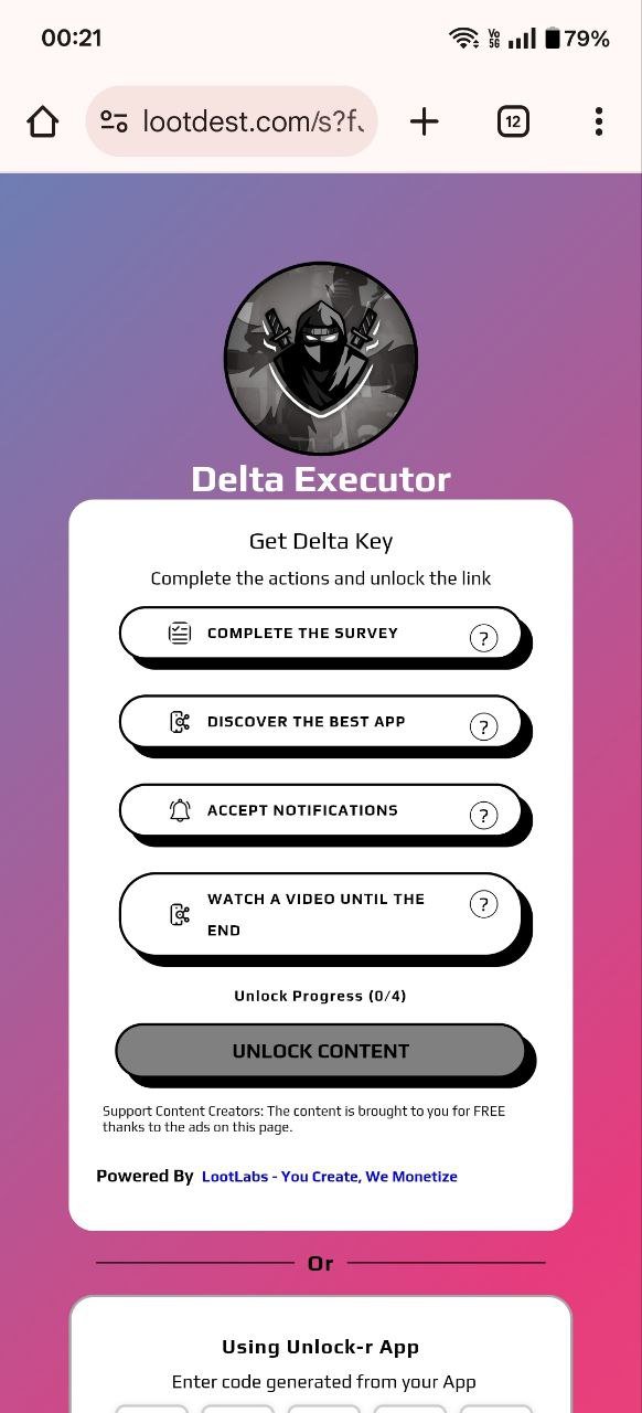 delta app key task